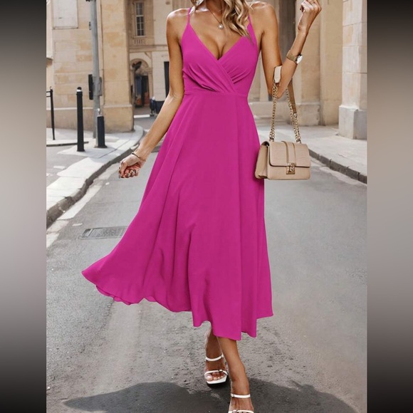 Luxe crisscross tie back dress - Picture 8 of 16